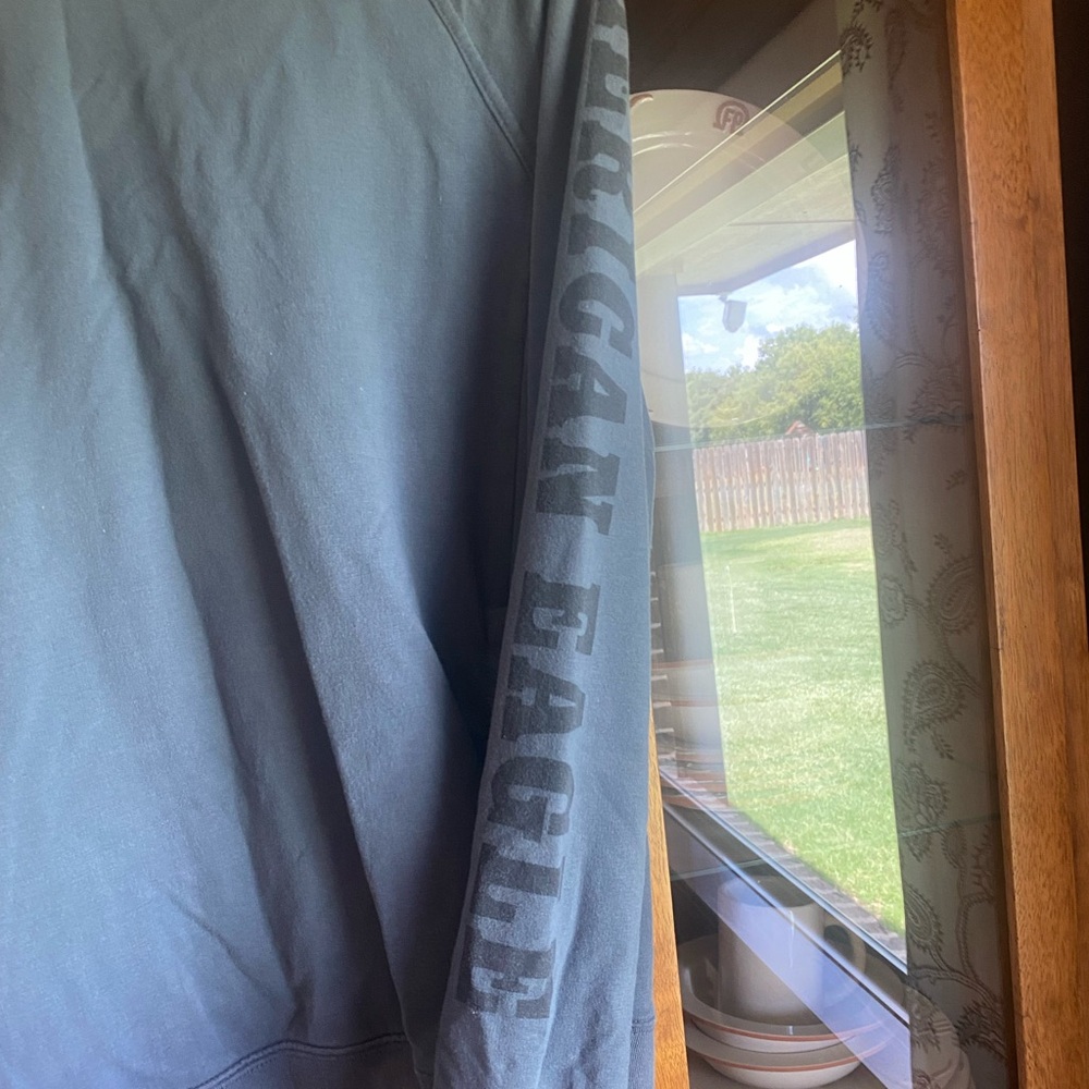 American Eagle Blue Hooded Sweatshirt - Picture 3 of 5
